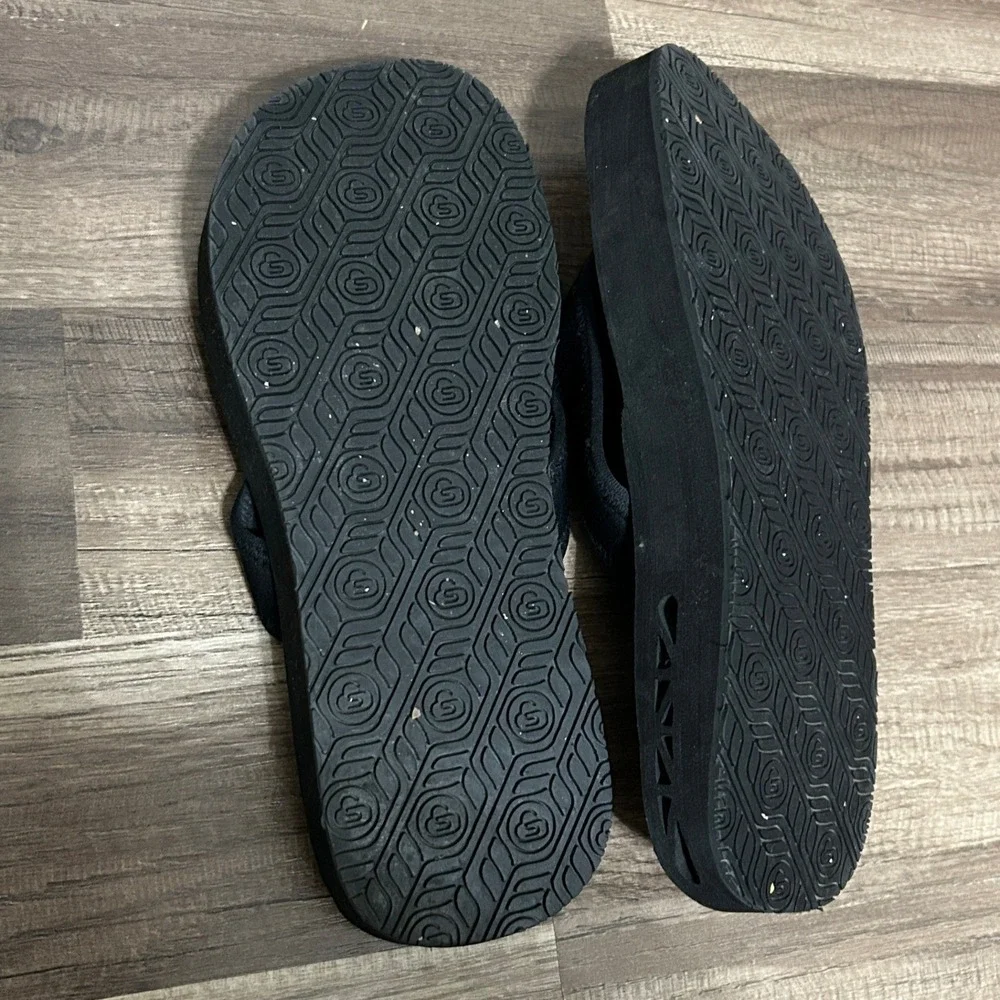 The Healing Sole Flip Flop Sandals Mens 8 Women 9.5 Black Recovery Orthopedic